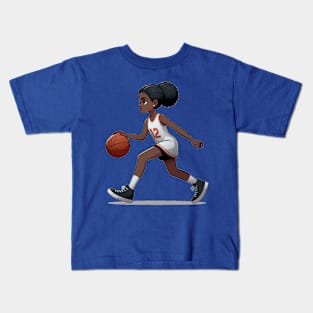 Female basketball player Kids T-Shirt